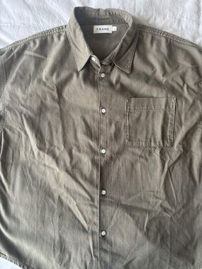 FRAME Denim Button-Up Shirt | NWT | Relaxed Fit | Blue | Premium Denim |